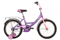 (м) Велосипед детский NOVATRACK 18"183VECTOR.LC22 фиолетовый, защита А-тип, тормоз нож., крылья и ба фото