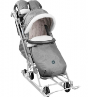 Санки-коляска Ника детям НД7-8К дымчатый НД7-8К/9 фото