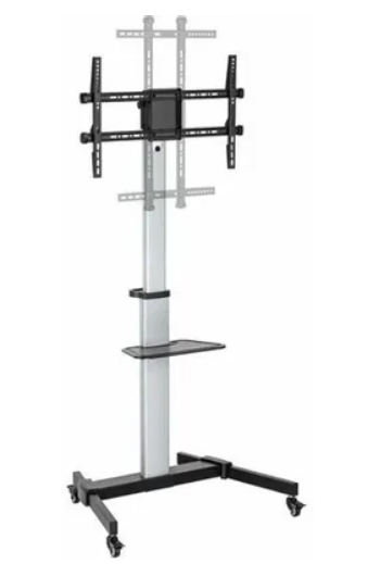 Подставка для телевизора Ultramounts UM307B черный/белый 37"-86" макс.50кг напольный мобильный фото