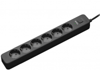 Удлинитель PERFEO PF_C3974, 6 роз - 5,0 м - черный фото