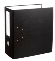 Папка-регистратор с двумя арочными механизмами (до 800 листов), покрытие ПВХ, 125 мм, черная фото