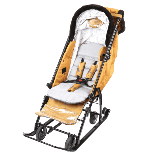 Санки-коляска Ника детям 7-5Н горчичный НД7-5Н/Г фото