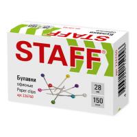Булавки офисные STAFF EVERYDAY, 28 мм, 150 шт., в картонной коробке, 226760 фото