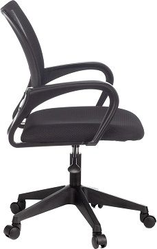Кресло оператора Helmi HL-M95 R (695) "Airy", спинка сетка черная/сиденье ткань TW черная, пиастра фото