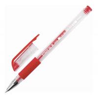 Ручка гелевая с грипом STAFF EVERYDAY GP-193, КРАСНАЯ, корпус проз., узел0,5мм, линия 0,35мм, 141824 фото