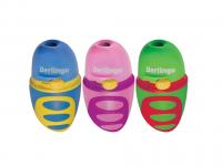 Точилка пластиковая Berlingo "Riddle" 1 отверстие, контейнер, c регулятором заточки грифеля, ассорти купить ЦИТ Точилка пластиковая Berlingo "Riddle" 1 отверстие, контейнер, c регулятором заточки грифеля, ассорти фото