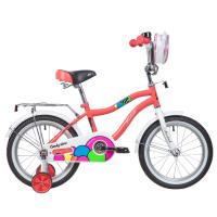 (м) Велосипед детский NOVATRACK 16"165CANDY.CRL23  коралловый, полная защита цепи, тормоз ножной, су фото
