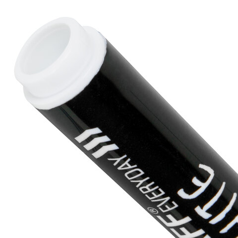 Маркер перманентный БЕЛЫЙ, STAFF EVERYDAY PM-200, круглый наконечник 3 мм, 152202 фото