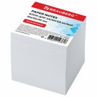 Блок для записей 9x9x9 см, белый, BRAUBERG непроклеенный, белизна 95-98%, 122340 фото