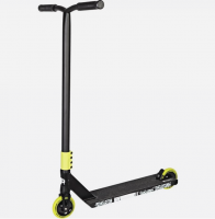 Самокат трюковый NOVATRACK 110A.CROW10.BK24 Crow 10, 110 мм, SCS, алюминий, черный с зеленым фото