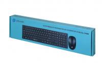 Комплект клавиатура + мышь Oklick 240M черный USB беспроводная фото