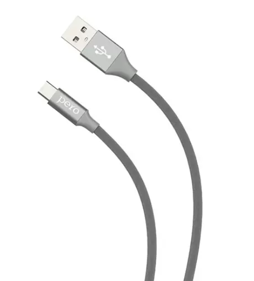 Кабель USB - Type-C PERO DC-02 1м серый (PRDC-02TC1MGR) купить ЦИТ Кабель USB - Type-C PERO DC-02 1м серый (PRDC-02TC1MGR) фото