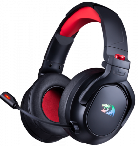 Игровые наушники с микрофоном REDRAGON Nomen черный 2,4G фото