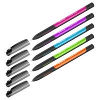 Ручка шариковая Berlingo "Color Zone stick" синяя, 0,7мм, прорезиненный корпус ассорти фото