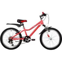 (м) Велосипед детский NOVATRACK 20"20AH6V.NOVARA.CRL22 алюм., коралловый, 6-скор, TY21/TS38/SG-6SI,  фото