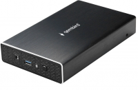 Внешний корпус USB 3.0 для 3.5" HDD/SSD Gembird EE3-U3S-1, порт USB, SATA III, металл, чёрный фото