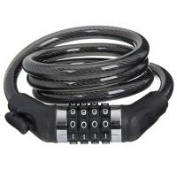 Замок-трос STG, трос спиральный, кодовый диам.12х120см, Х54002 фото