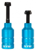 Пеги для трюкового самоката с осью, 22.2 мм, алюм., синий, 2шт.Х99067 фото