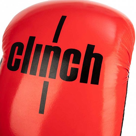 Перчатки боксерские "Clinch Aero" красно-черные 8 унц.  фото