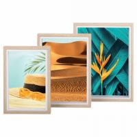 Рамка BRAUBERG LOFT THREE-IN-ONE НАБОР 3шт, фото разного размера, акриловый экран, 17*22см, 391289 фото