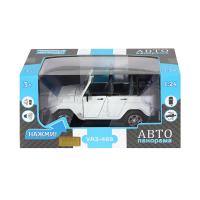 ТМ "Автопанорама" Машинка металлическая 1:24 УАЗ-469 "Полиция", масштаб 1:24, цвет белый, открываютс фото
