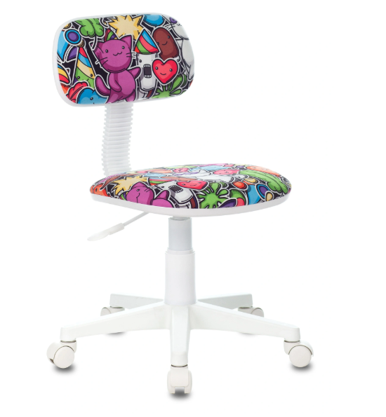 Кресло детское Бюрократ CH-W201NX мультиколор маскарад крестов. пластик пластик белый CH-W201NX/MASK фото