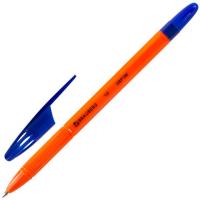Ручка шариковая масляная STAFF "X-100", СИНЯЯ, корпус оранжевый, узел 1 мм, линия письма 0,7 мм, 143 фото