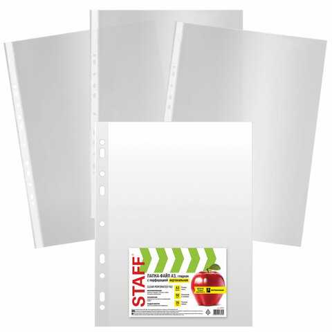 Папки-файлы БОЛЬШОГО ФОРМАТА  А3(297х420мм), ВЕРТИКАЛ.,КОМПЛЕКТ 50 шт.,35 мкм, STAFF Manager, 225769 купить ЦИТ Папки-файлы БОЛЬШОГО ФОРМАТА  А3(297х420мм), ВЕРТИКАЛ.,КОМПЛЕКТ 50 шт.,35 мкм, STAFF Manager, 225769 фото