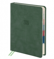 Ежедневник датированный 2026 B6 125х173мм GALANT Vivid, под кожу, зеленый, 117409 купить ЦИТ Ежедневник датированный 2026 B6 125х173мм GALANT Vivid, под кожу, зеленый, 117409 фото