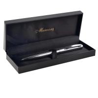 Ручка шариковая подарочная Manzoni TREVISO Классический синий 1 мм корпус металл серебро металл кож/ купить ЦИТ Ручка шариковая подарочная Manzoni TREVISO Классический синий 1 мм корпус металл серебро металл кож/ фото