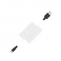 Кабель USB - Type-C HOCO X21 1.0m ч/б (6957531071402) фото