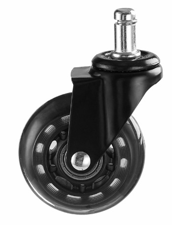 Колесо (ролики) BRABIX для кресла мягкие, резиновые d64мм, шток d11мм, в коробе,533087 фото