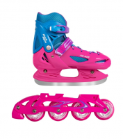 Раздвижные коньки-ролики BlackAqua AS-406, мультиколор (34-37) фото