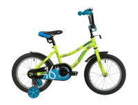 (м) Велосипед детский FOXX 16"163NEPTUNE.GN5  салатовый, полная защита цепи, короткие крылья, нет ба фото