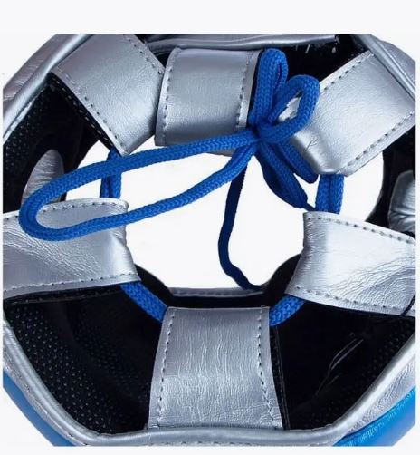 Шлем боксерский "Clinch Kids" серебристо-синий (размер XS) C128  фото