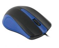 Мышь Oklick 225M черный/синий оптическая (1200dpi) USB  фото
