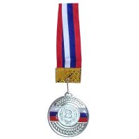 Медаль 2 место (d-6,5 см, лента триколор в комплекте)  F18521 фото