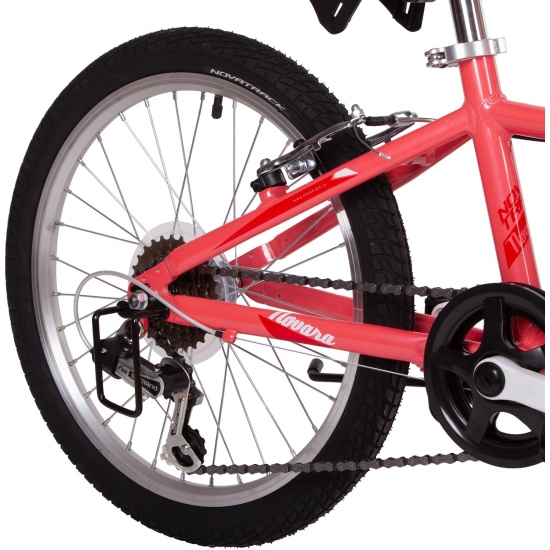 (м) Велосипед детский NOVATRACK 20"20AH6V.NOVARA.CRL22 алюм., коралловый, 6-скор, TY21/TS38/SG-6SI,  фото