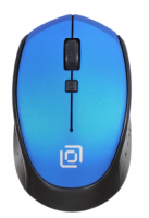 Мышь Oklick 488MW черный/синий оптическая (1600dpi) беспроводная USB (4but) фото