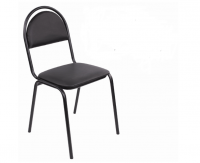 Стул для посетителей Стандарт, черный каркас, кожзам черный, РС00М фото