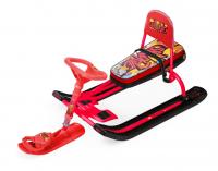 Снегокат Ника Тимка спорт 4-1 Граффити на красном (красный лак каркас)-спинка ТС4-1/GR фото