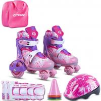 Набор роликов-квадов CITYRIDE JB8800101 (XS (26-29))  шлем, защита, пластиковый мысок, колёса PU 80  фото