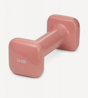 Гантель виниловая STARFIT DB-106 1 кг, квадратный, терракотовый  фото