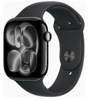 Умные часы Apple Watch Series 11 46mm Jet Black Aluminium  Sport Band - M/L (MEUX4ZP/A) фото