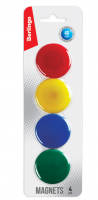 Магнит для досок Berlingo 40мм, 4шт., ассорти, европодвес SMm_04010 фото