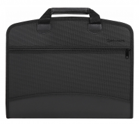 Папка-портфель пласт. BRAUBERG А4+ (375х305х60мм), 4 отделения, 2 кармана, черный, 225169 фото