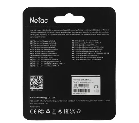 Накопитель SSD 1Tb M.2 2280 Netac NV5000-N 4800/4600 (NT01NV5000N-1T0-E4X) фото