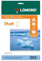 Фотобумага Lomond 0102085 A4/205г/м2/50л./белый матовое для струйной печати  фото