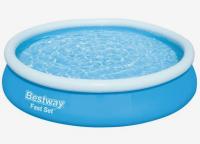 Бассейн с надувным бортом "Bestway Fast Set" (366*76) фил.-насос 1249л/ч  арт. 57274 фото