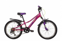 (м) Велосипед детский NOVATRACK 20"20SH6V.VALIANT.PN22 сталь, фуксия, 6-скор, TY21/TS38/SG-6SI, V-br фото